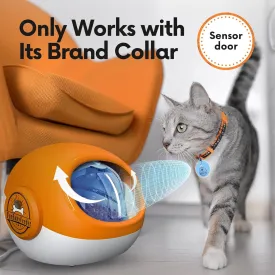 Sphere Automatic Cat Feeder - Smart RFID Cat Food Dispenser with Collar Sensor - Suitable for Both Wet and Dry Food - LCD Menu - Enclosed & Locking Doors - Multi-Pet