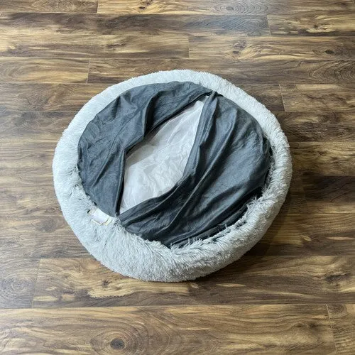 Tall Tails Cuddle Dog Bed Frosted Grey Medium