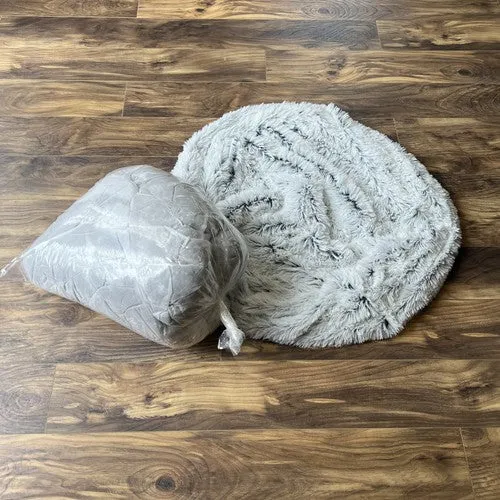 Tall Tails Cuddle Dog Bed Frosted Grey Medium