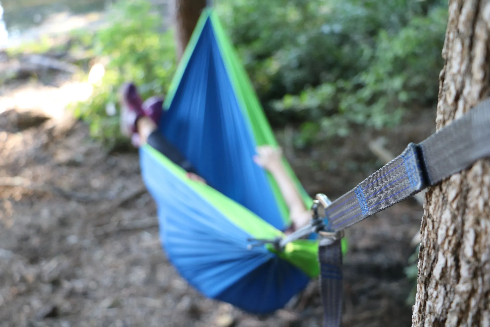 Twisted Double Hammock - Smoke Grey/Blue