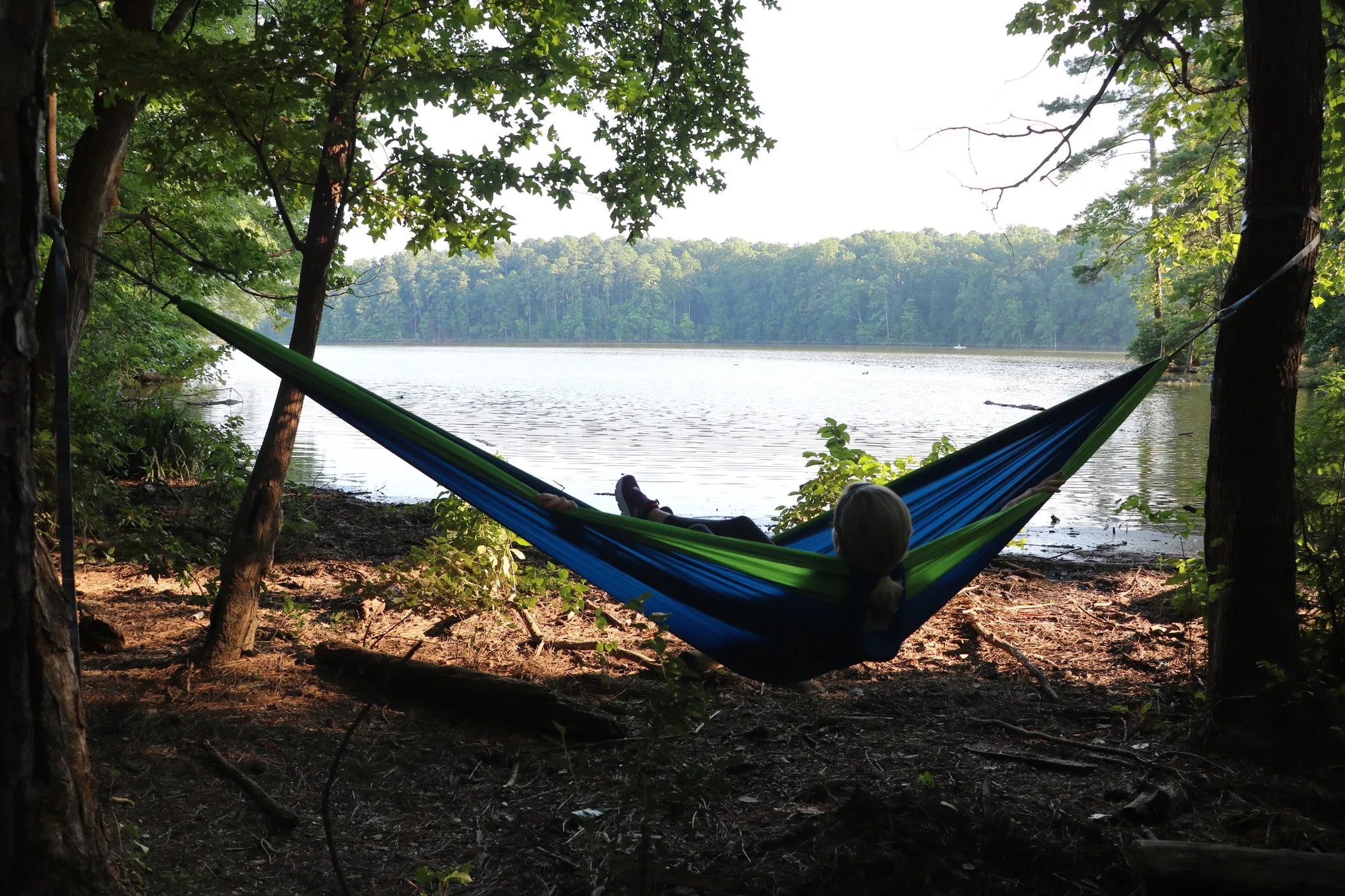 Twisted Double Hammock - Smoke Grey/Blue