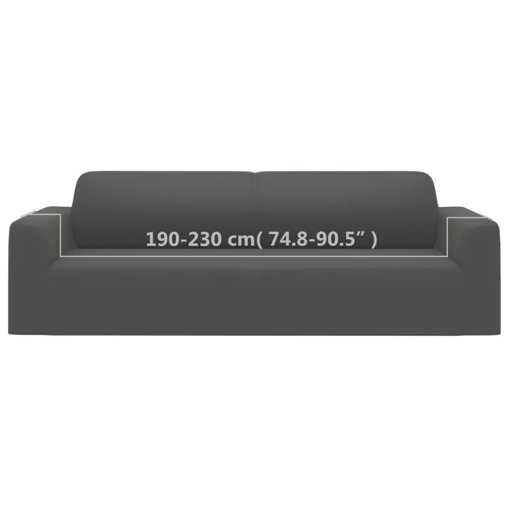 vidaXL 3-Seater Stretch Couch Slipcover Anthracite Polyester Jersey