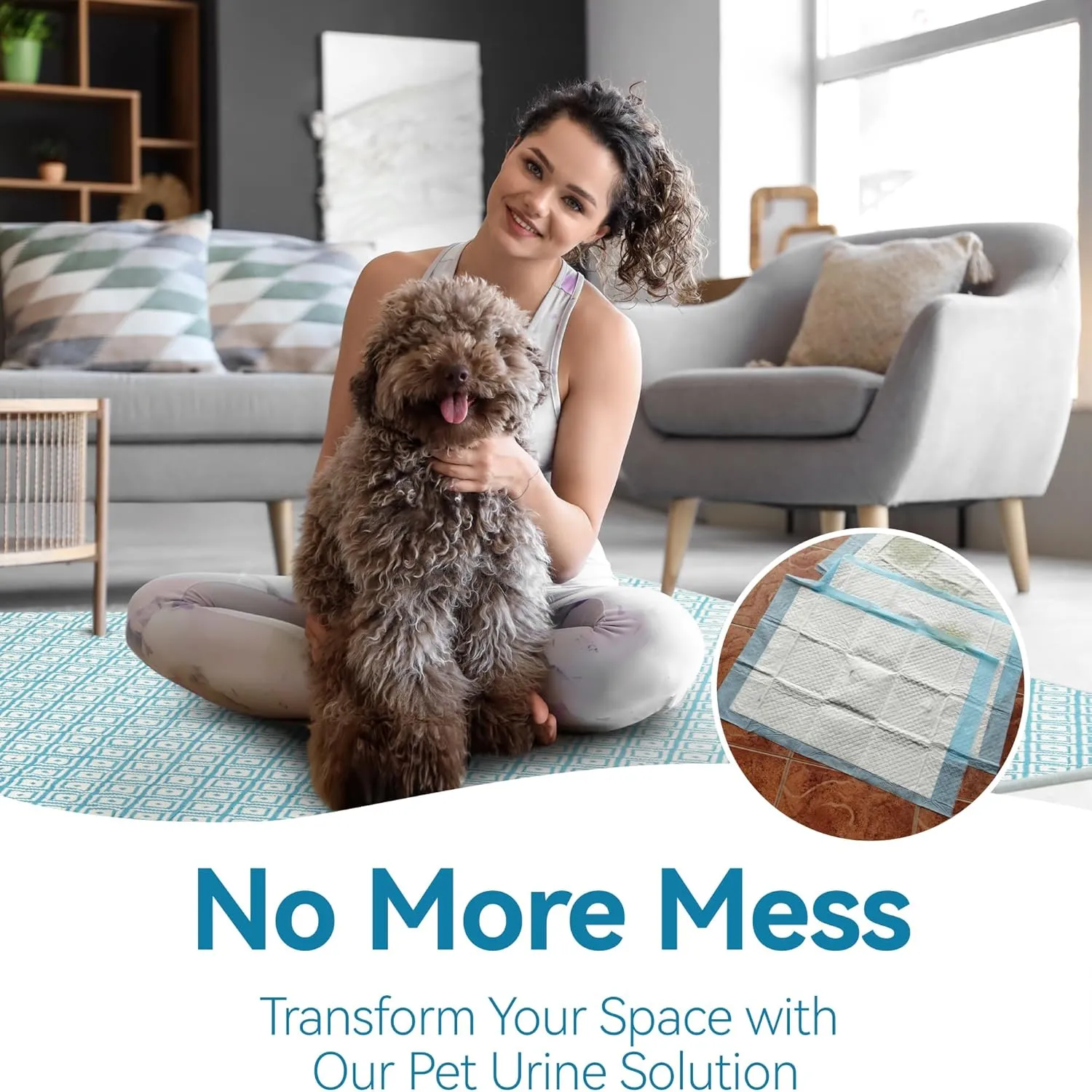 Washable Pee Pads for Dogs - 2 Pack Extra Thick Reusable Puppy Pads with Super Absorbency, Waterproof & Non-Slip Dog Pee Pads for Potty Training , Whelping , Playpen , Crate , Prevents Leakage 24"x36"