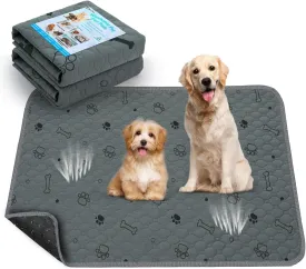 Washable Pee Pads for Dogs - 2-Pack Super Absorbent Reusable Puppy Training Pads- 100% Waterproof Whelping Pads Non-Slip Dog Mats for Floor Protector, Couch Cover, Crate, Potty Training -18" x 24"