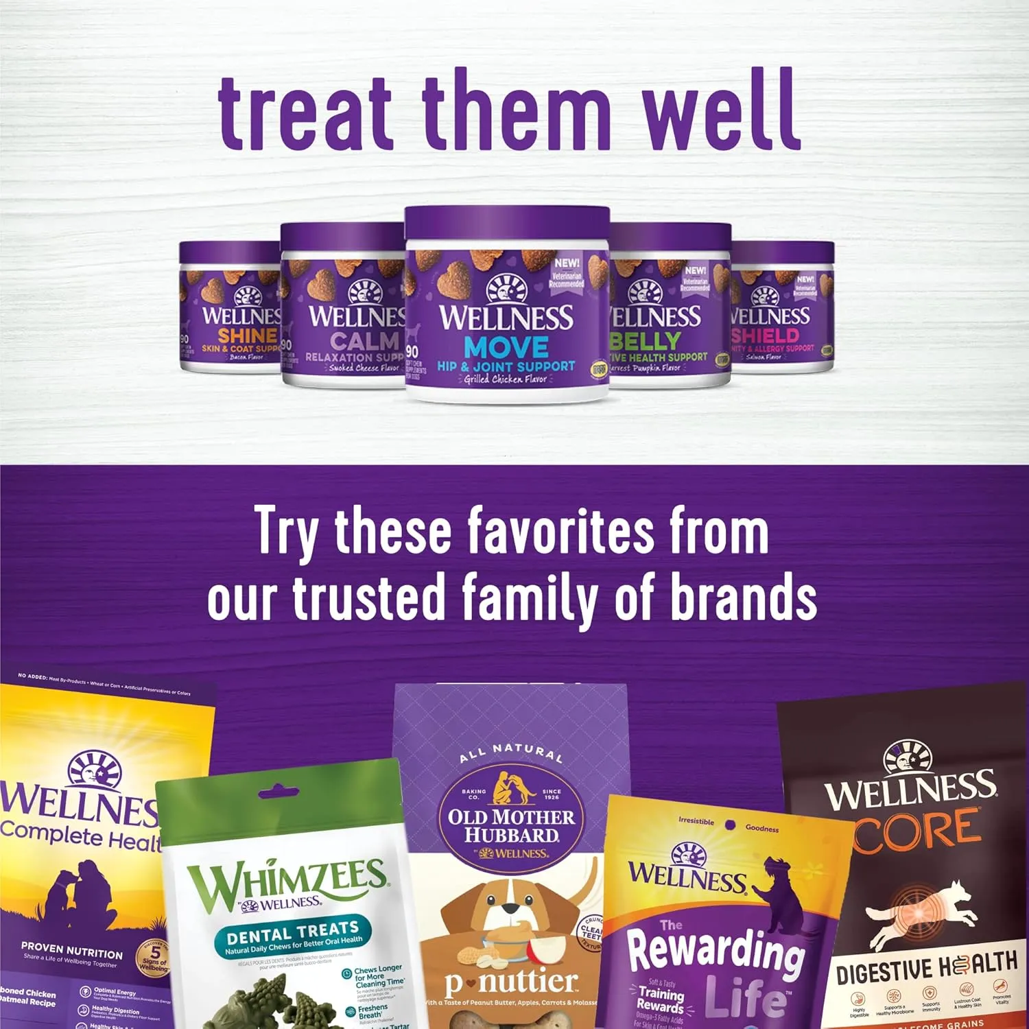 Wellness Food   Supplements Bundle: Complete Health Natural Dry Dog Food, Whitefish & Sweet Potato, 15-Pound Bag Skin & Coat Barkin' Bacon Flavored Soft Chew Supplements for Dogs, 45 Count