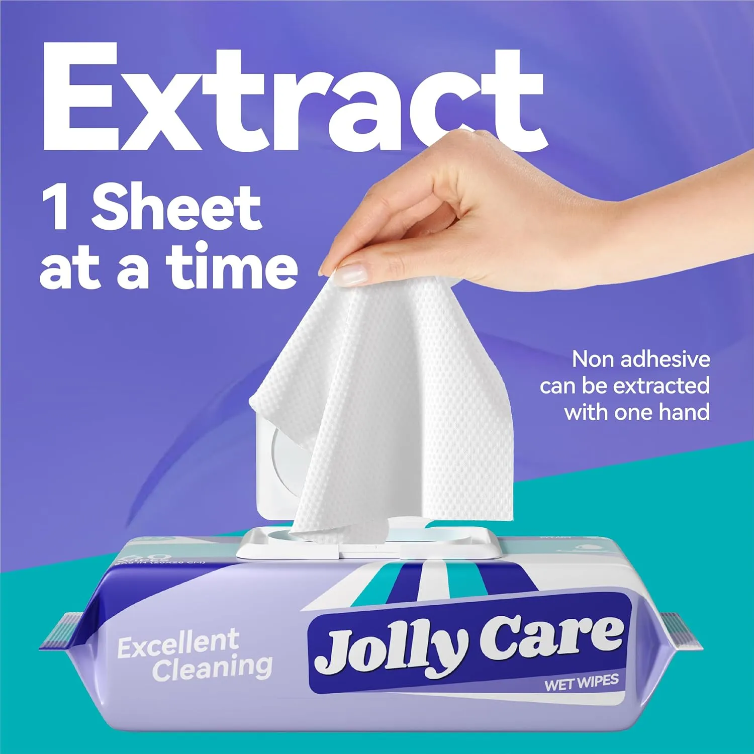 Wet Wipes for Adults, Cleansing Multi-Tasking Wipes, Disposable Unscented 99% EDI Pure Water Wipes for Sensitive Skin, 4 Flip-Top Packs (240 Wipes Total)