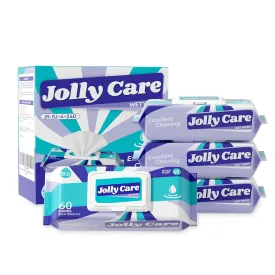 Wet Wipes for Adults, Cleansing Multi-Tasking Wipes, Disposable Unscented 99% EDI Pure Water Wipes for Sensitive Skin, 4 Flip-Top Packs (240 Wipes Total)