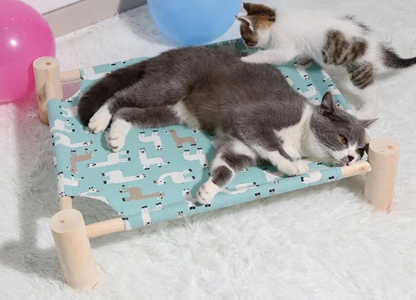 Wood Frame Cat Sleep Hammock