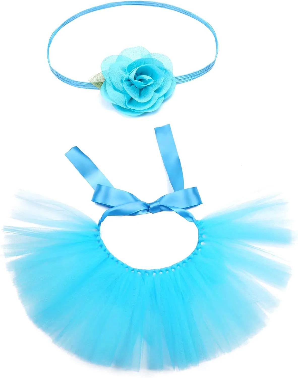Yewong 3 Pieces Pet Monarch Butterfly Costume Set Cat Puppy Dog Butterfly Wing Cape Flower Headband Tulle Tutu for Halloween Birthday Party Dress Up (Blue)