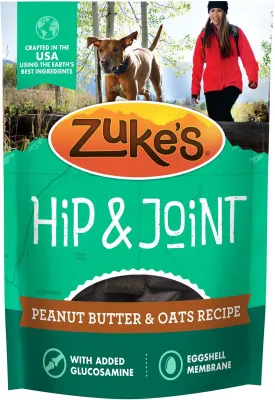 Zuke's Hip & Joint Peanut Butter & Oats Recipe Soft & Chewy Dog Treats